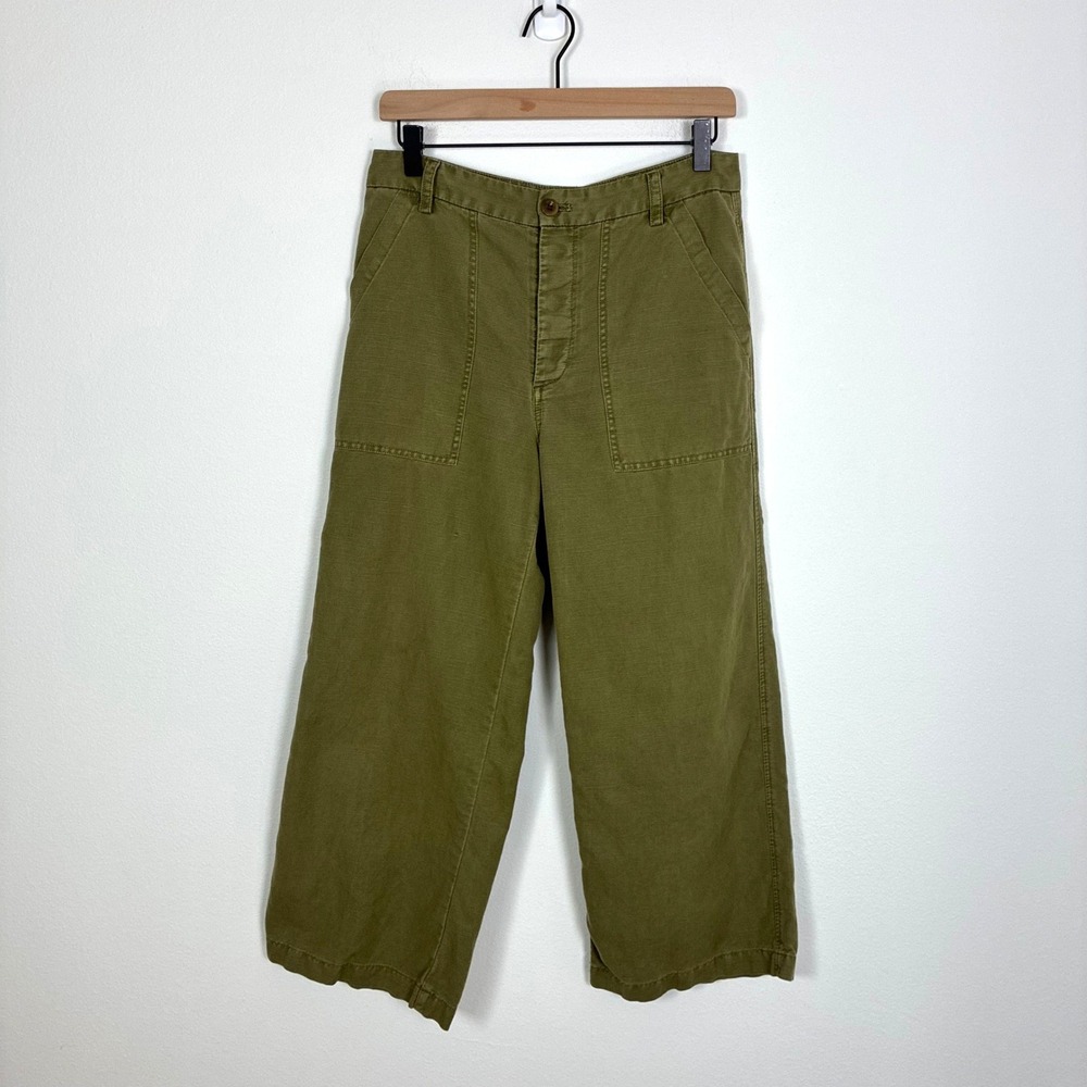 J. Crew Factory Olive Green Wide Leg Pants
